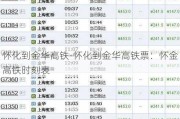 怀化到金华高铁-怀化到金华高铁票：怀金高铁时刻表