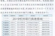 2019忻州限行具体措施