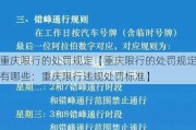 重庆限行的处罚规定【重庆限行的处罚规定有哪些：重庆限行违规处罚标准】