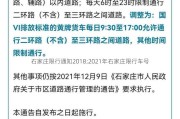 石家庄限行通知2018;2021年石家庄限行车号