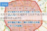 北京不进入限行区域限号【北京不进入限行区域限号怎么处罚】