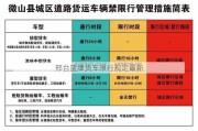 邢台蓝牌货车限行规定最新