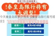 今天秦皇岛限多少号车【秦皇岛限行尾号规定】