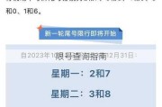 限号查询指南