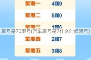 尾号是70限号(汽车尾号是7什么时候限号)