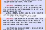 违法闯限行禁行处罚规定