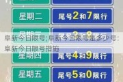 阜新今日限号;阜新今日限号是多少号：阜新今日限号措施