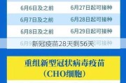 新冠疫苗28天到56天