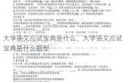 大学语文应试宝典是什么、大学语文应试宝典是什么题型