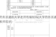 劳务派遣的大学老师有编制吗(大学劳务派遣教师现状)