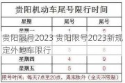 贵阳限号2023 贵阳限号2023新规定外地车限行