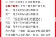 张北限号时间表2021