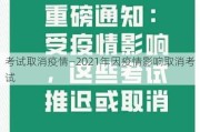 考试取消疫情—2021年因疫情影响取消考试