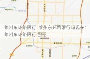 莱州东环路限行_莱州东环路限行吗现在：莱州东环路限行通告