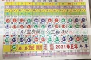 47虚岁属什么生肖2021