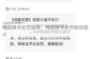 绵阳限号处罚短信、绵阳限号处罚短信图片