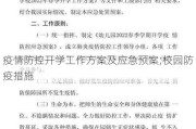 疫情防控开学工作方案及应急预案;校园防疫措施