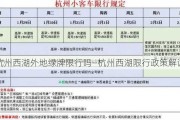 杭州西湖外地绿牌限行吗—杭州西湖限行政策解读