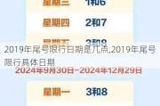 2019年尾号限行日期是几点,2019年尾号限行具体日期