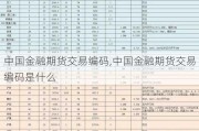 中国金融期货交易编码,中国金融期货交易编码是什么