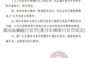 漯河车辆限行处罚(漯河车辆限行处罚规定)