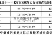 阳泉市限号时间表