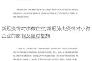 新冠疫情对小微企业,新冠肺炎疫情对小微企业的影响及应对措施