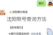 沈阳限号查询方法