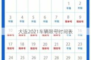 大连2021车辆限号时间表