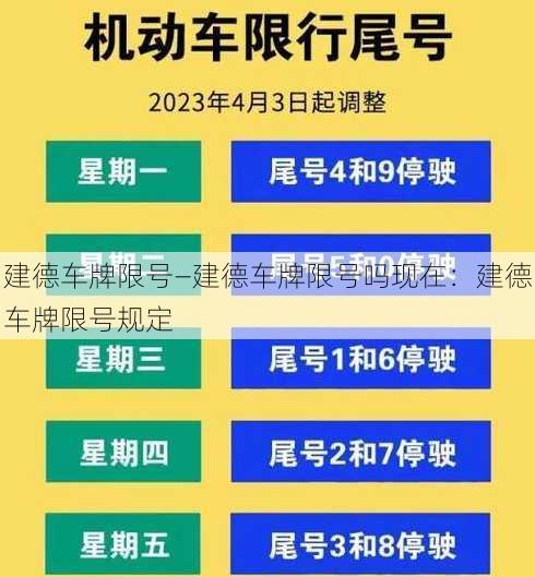 建德车牌限号—建德车牌限号吗现在：建德车牌限号规定