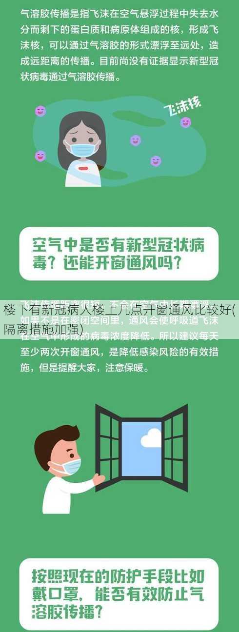 楼下有新冠病人楼上几点开窗通风比较好(隔离措施加强)