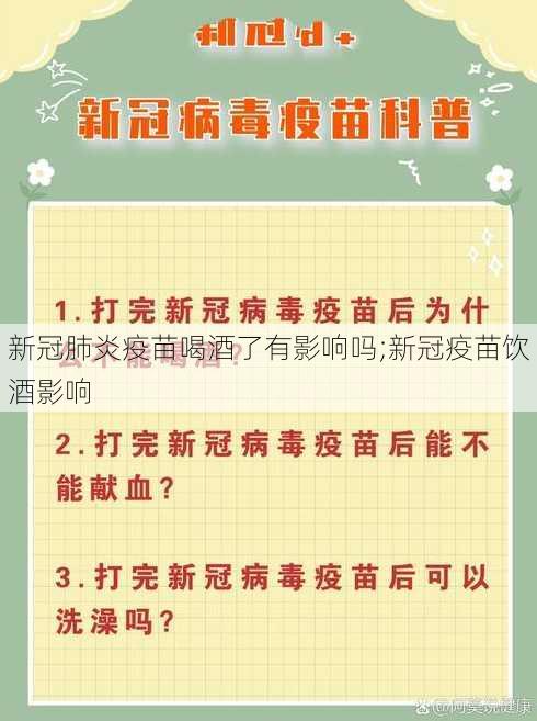 新冠肺炎疫苗喝酒了有影响吗;新冠疫苗饮酒影响