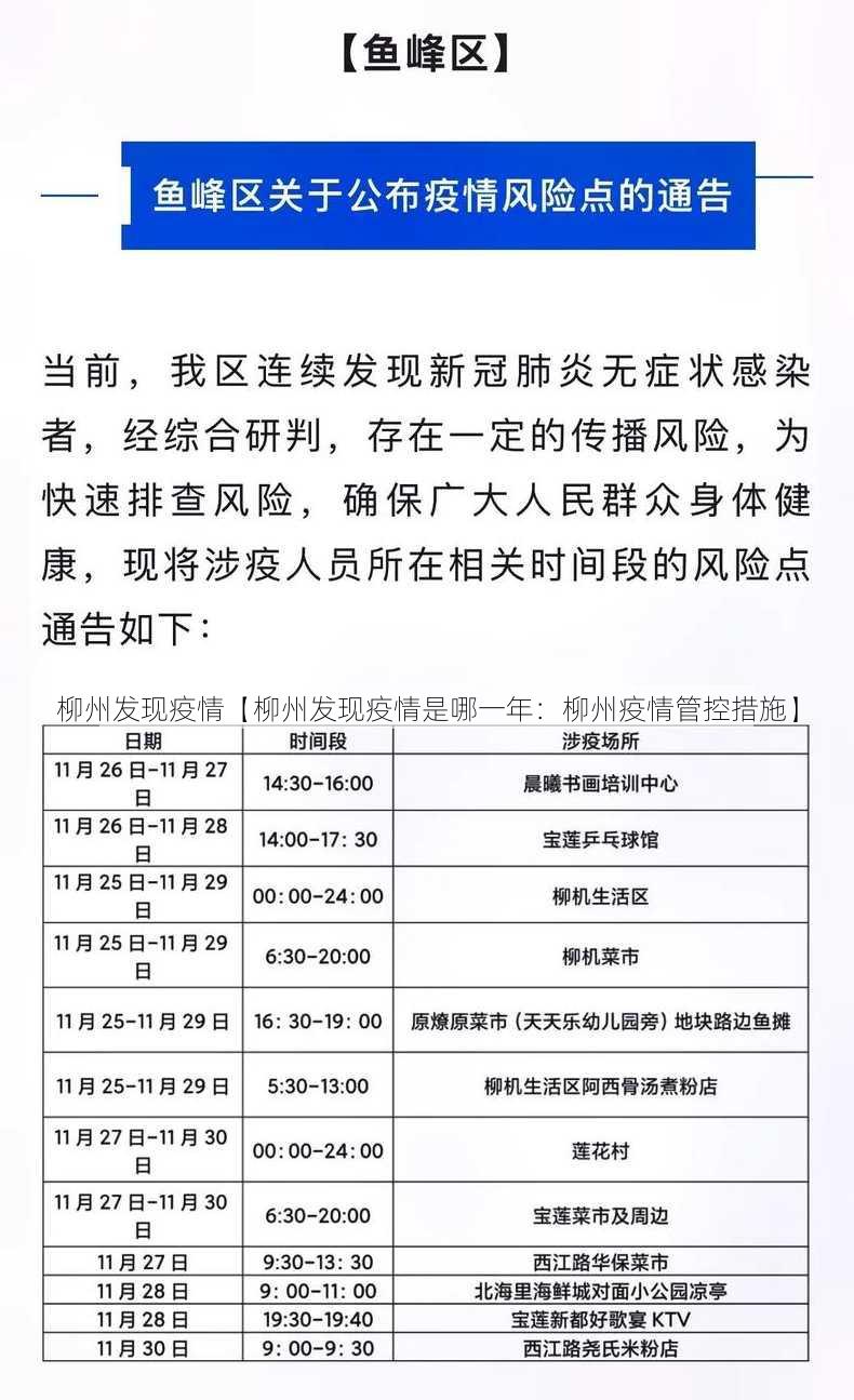 柳州发现疫情【柳州发现疫情是哪一年：柳州疫情管控措施】