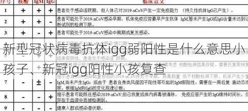 新型冠状病毒抗体igg弱阳性是什么意思小孩子、新冠igg阳性小孩复查