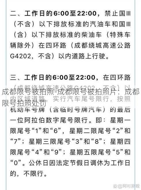 成都限号被拍照-成都限号被拍照片：成都限号拍照处罚