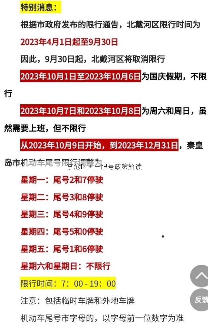 李沧区国三限号政策解读