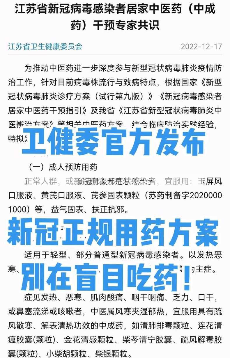 新冠肺炎都是怎么治疗