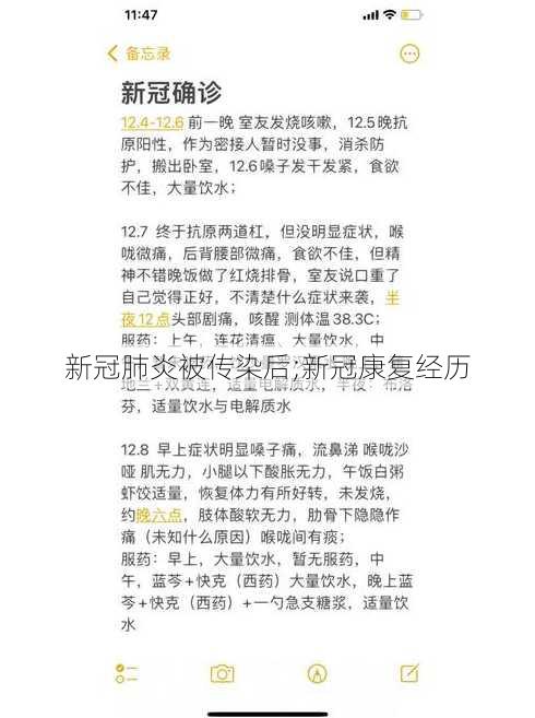 新冠肺炎被传染后;新冠康复经历