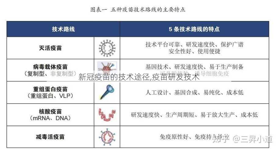 新冠疫苗的技术途径,疫苗研发技术