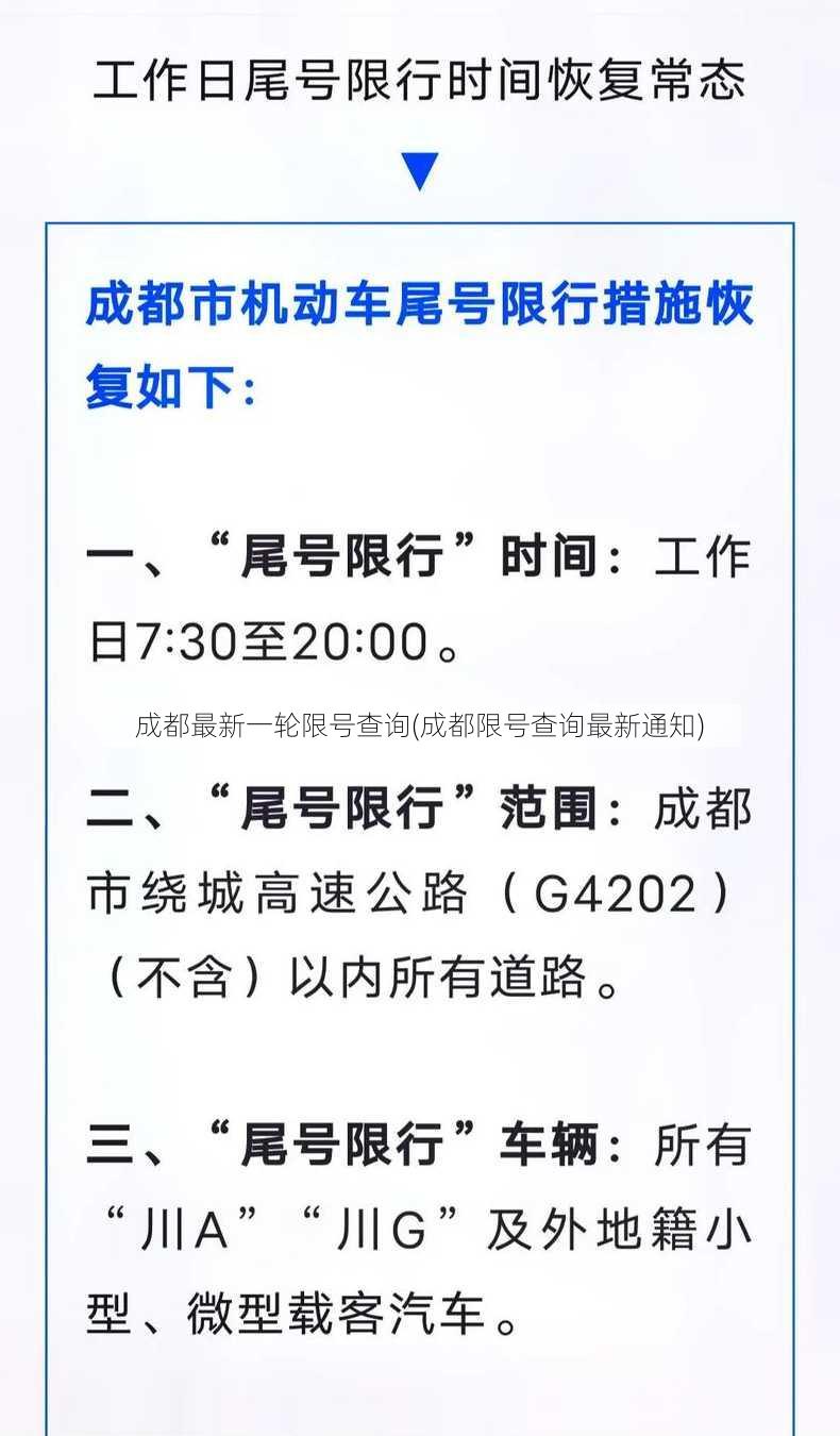 成都最新一轮限号查询(成都限号查询最新通知)