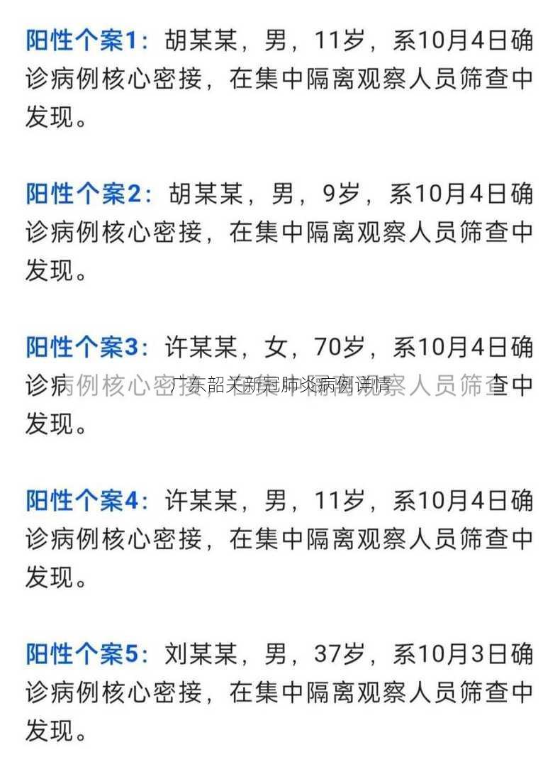 广东韶关新冠肺炎病例详情