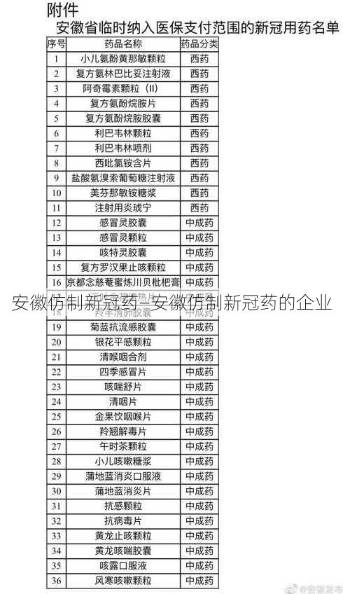 安徽仿制新冠药—安徽仿制新冠药的企业