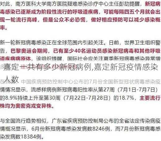 嘉定一共有多少新冠病例,嘉定新冠疫情感染人数