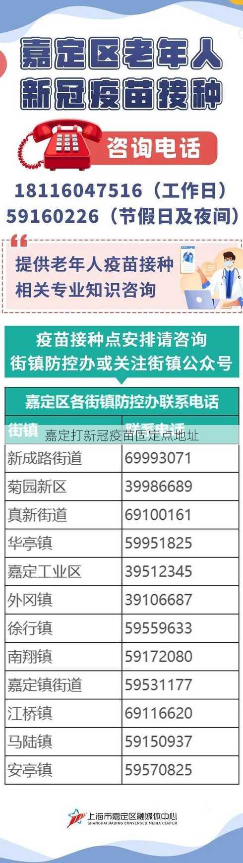 嘉定打新冠疫苗固定点地址