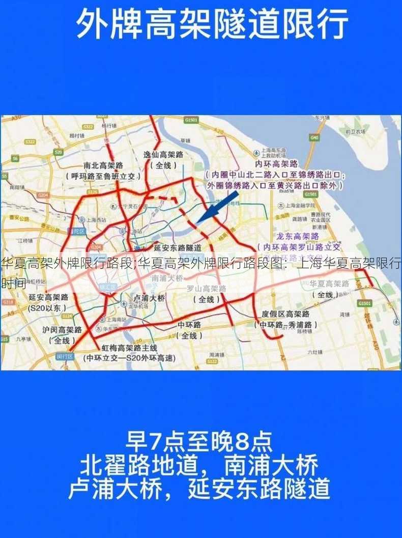 华夏高架外牌限行路段;华夏高架外牌限行路段图：上海华夏高架限行时间