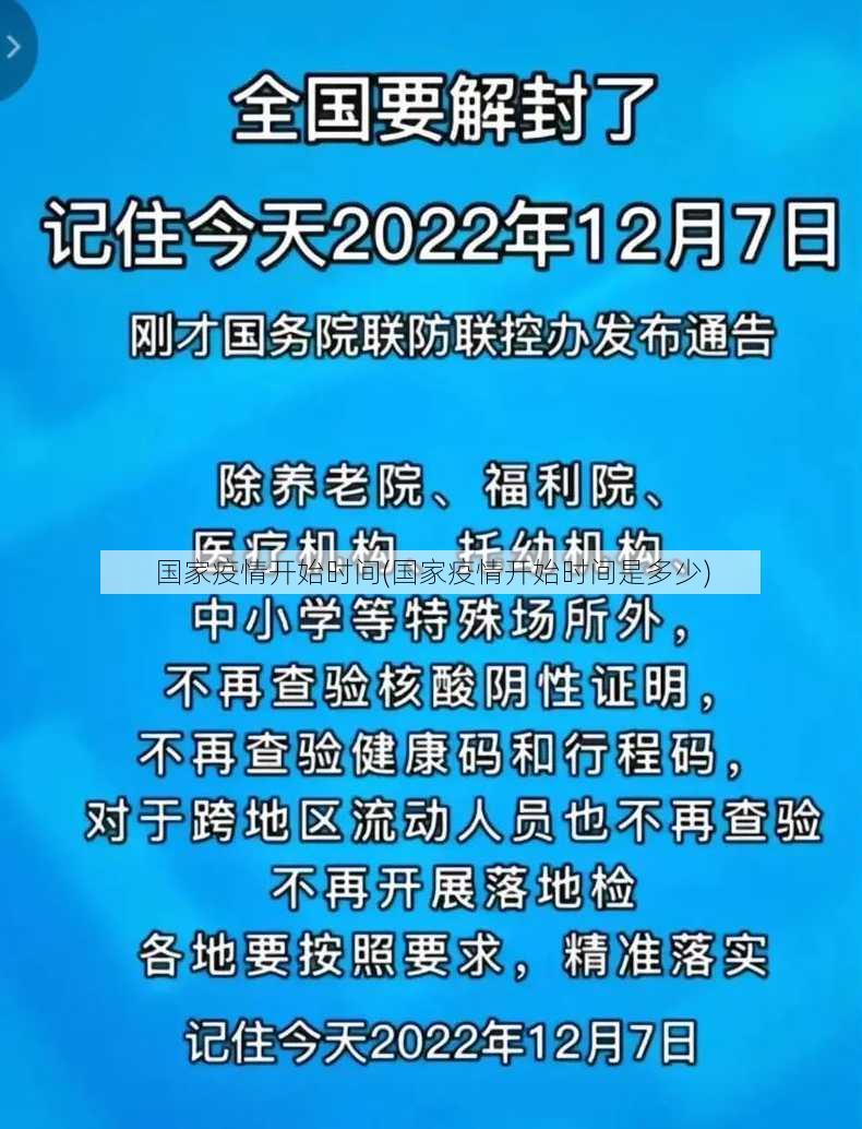 国家疫情开始时间(国家疫情开始时间是多少)