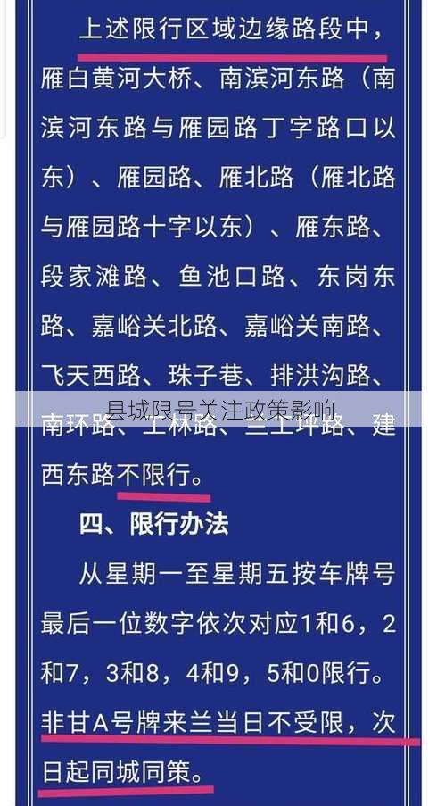 县城限号关注政策影响