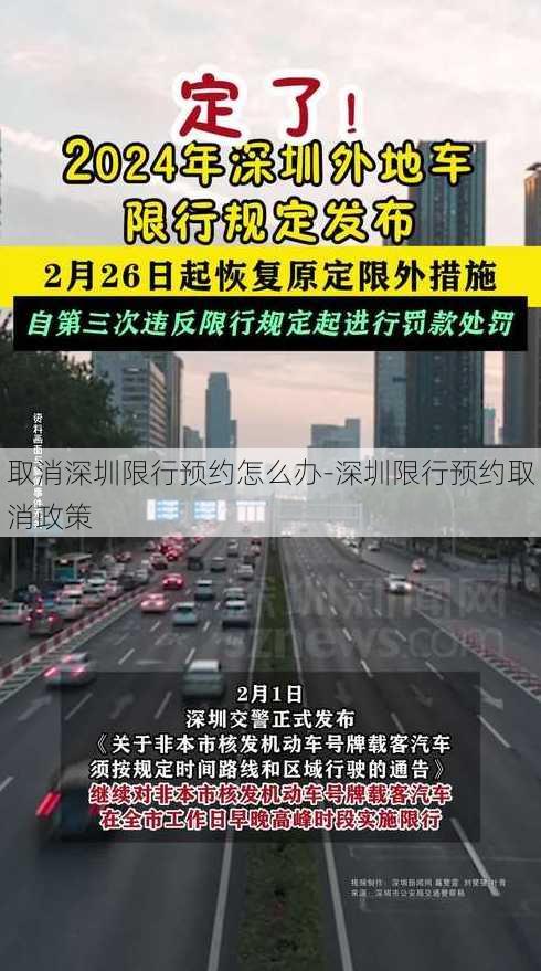 取消深圳限行预约怎么办-深圳限行预约取消政策