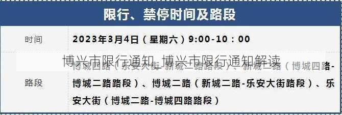 博兴市限行通知_博兴市限行通知解读