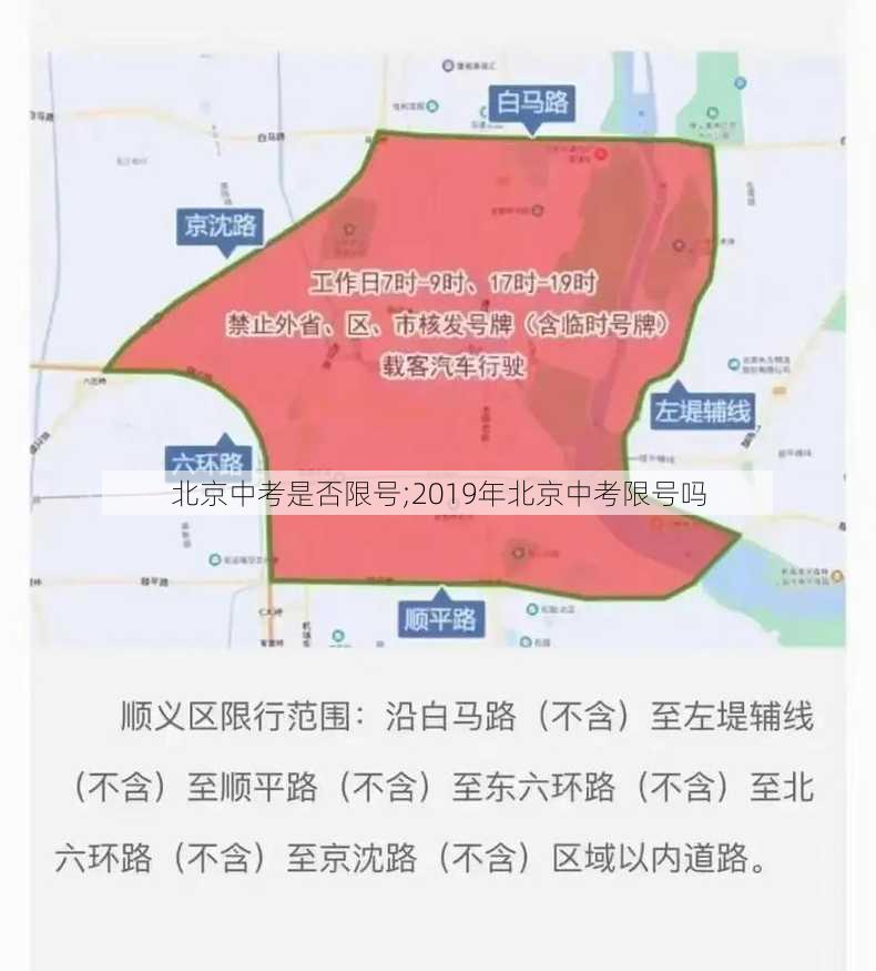 北京中考是否限号;2019年北京中考限号吗